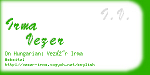 irma vezer business card